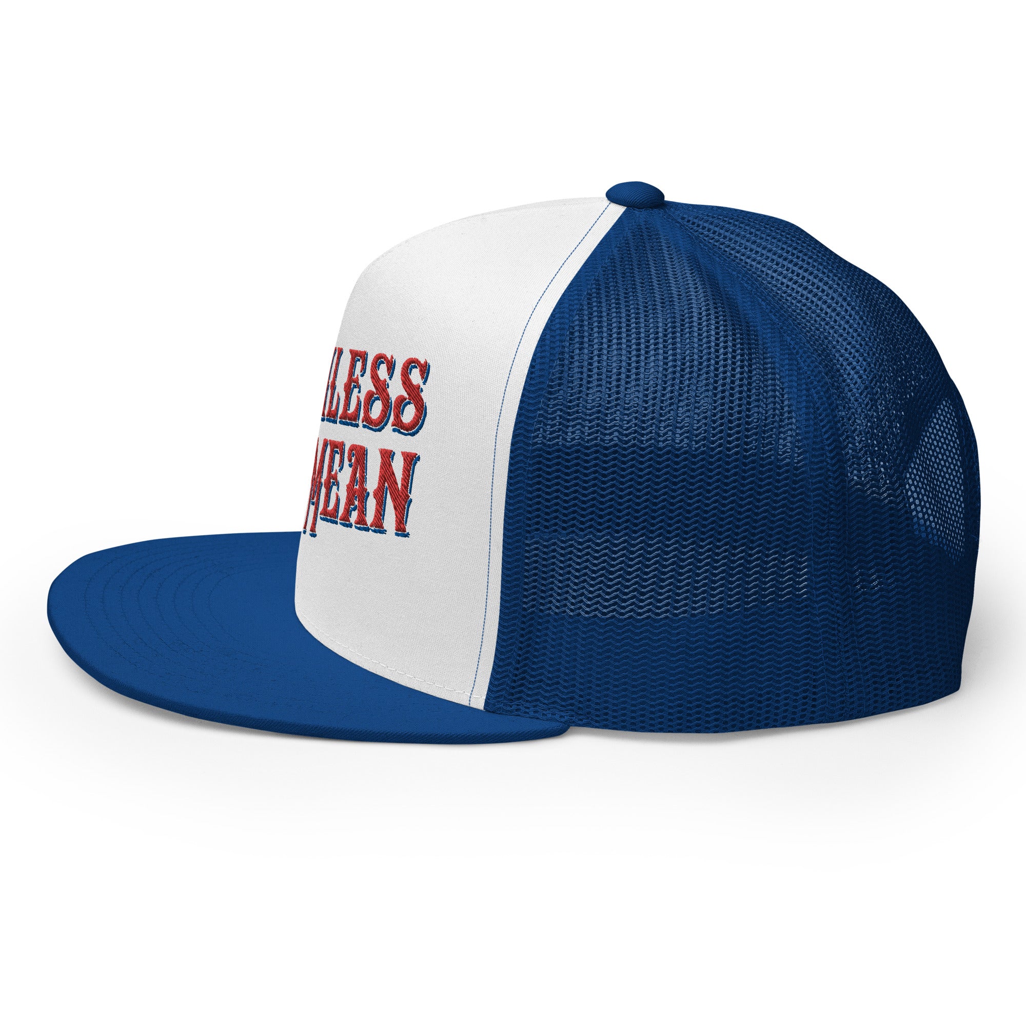 Blue and Red Logo Trucker Cap