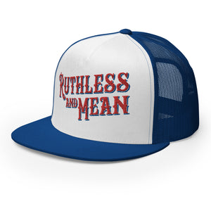 Blue and Red Logo Trucker Cap