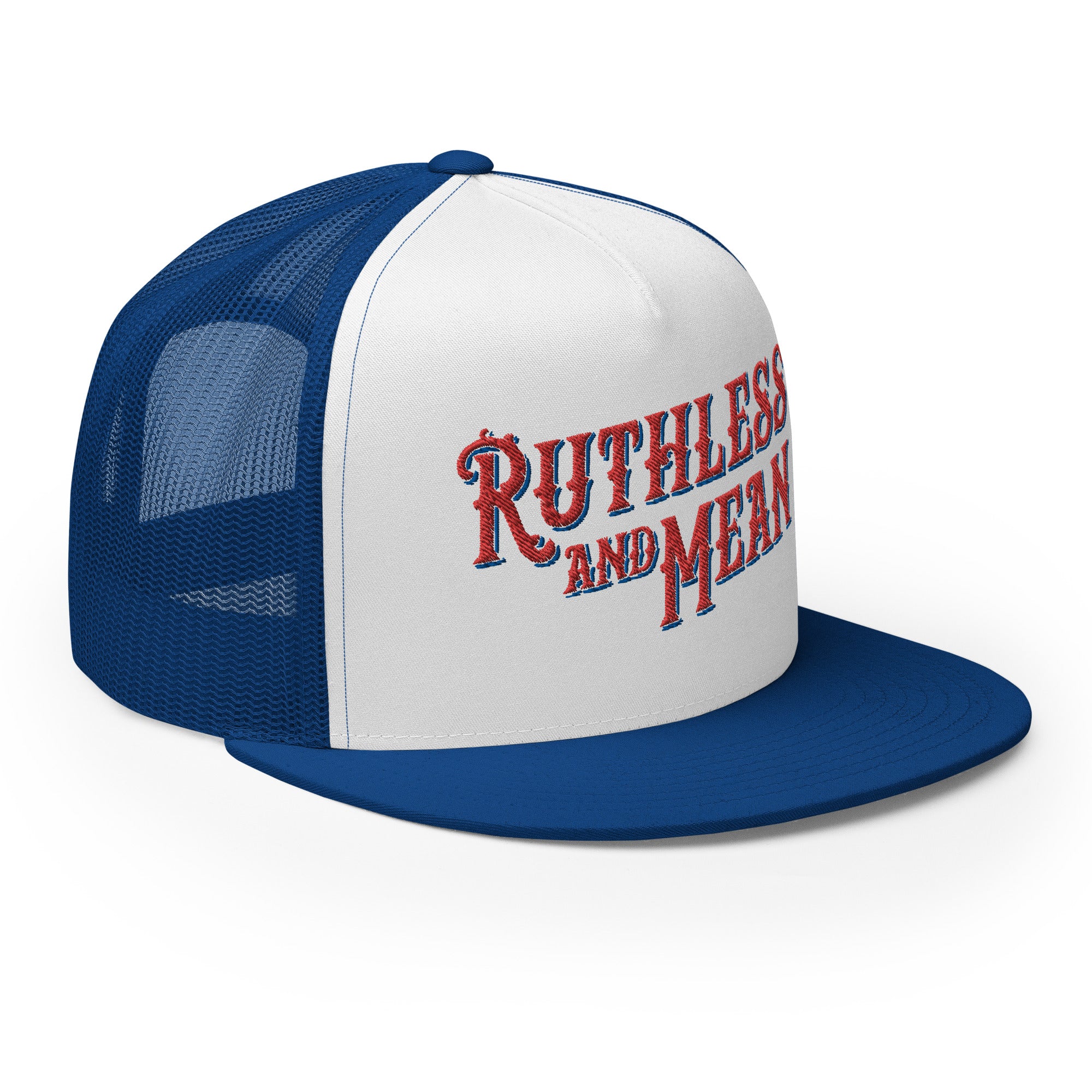 Blue and Red Logo Trucker Cap